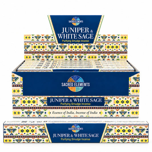 SACRED ELEMENTS JUNIPER & WHITE SAGE INCENSE STICKS