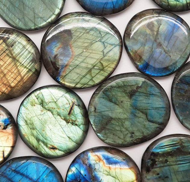 LABRADORITE COINS 4cm - CREATIVITY