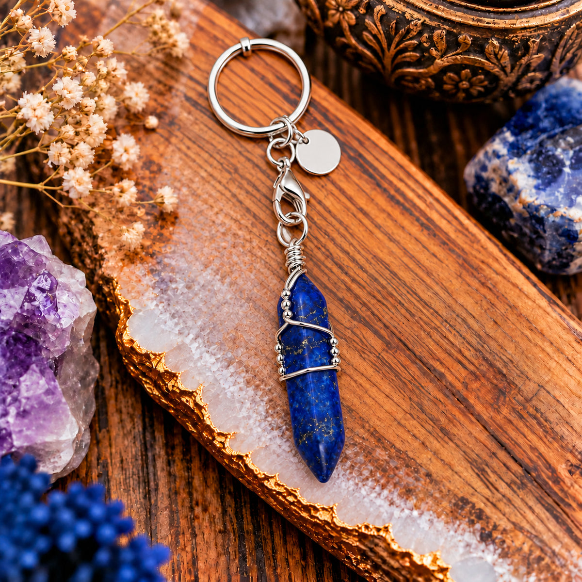 LAPIS LAZULI KEYCHAIN