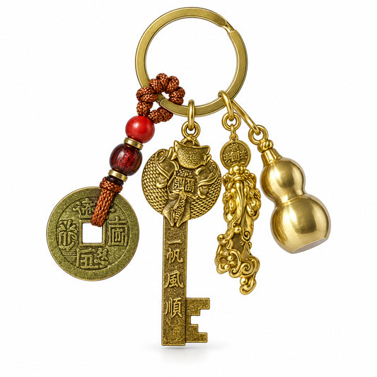 WUFU KEY TO TREASURE VAULT YEAR OF THE LOONG KEYCHAIN