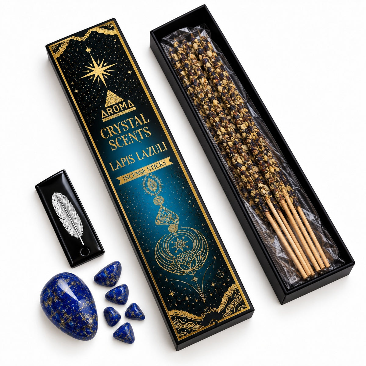 LAPIS LAZULI CRYSTAL SCENTS INCENSE SMUDGE STICKS