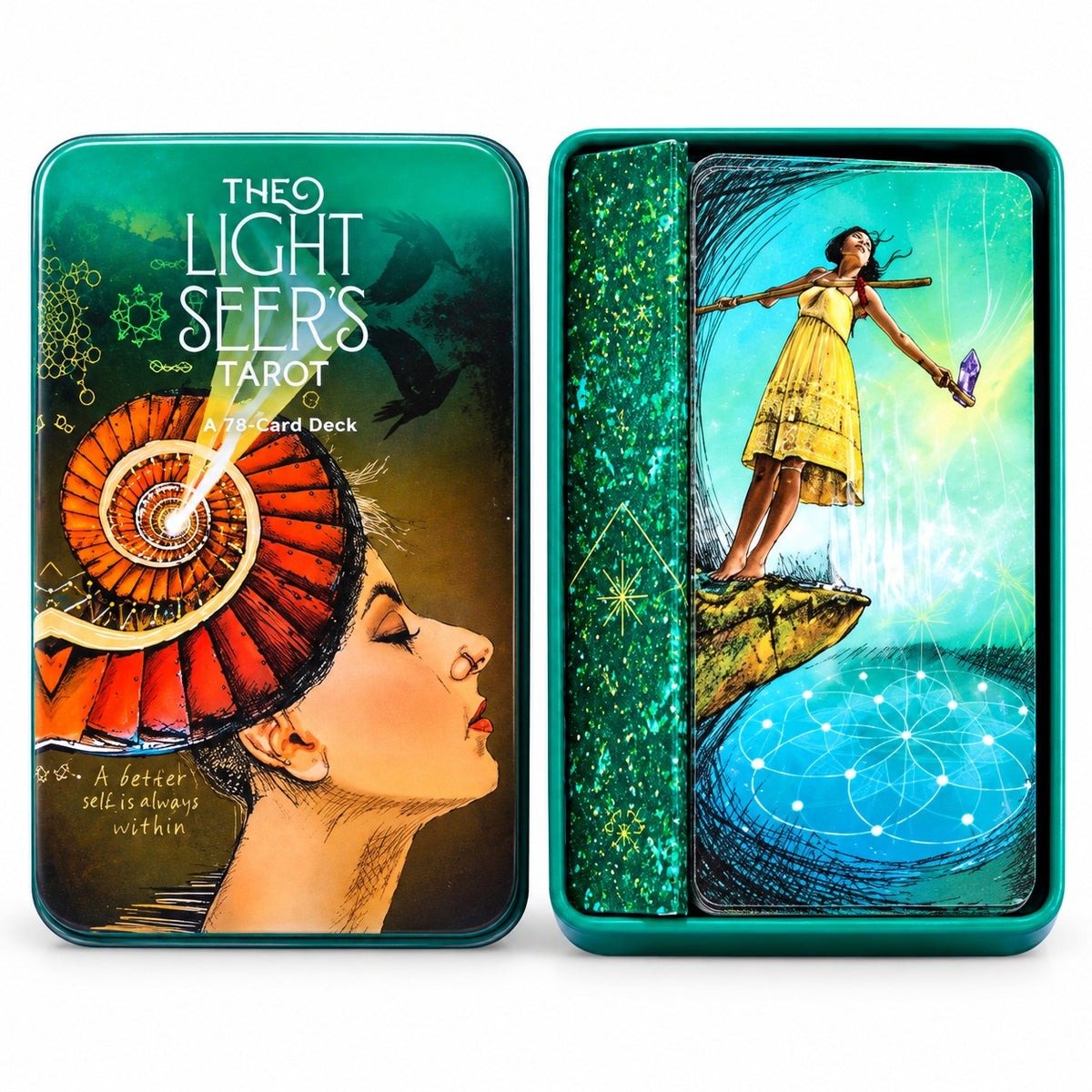 The Light Seers Tarot Card Deck In A Tin - Wildlings Crystals South Africa