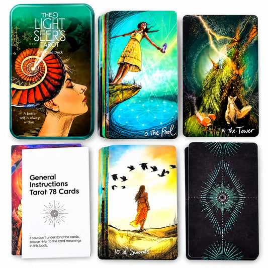 The Light Seers Tarot Card Deck In A Tin - Wildlings Crystals South Africa