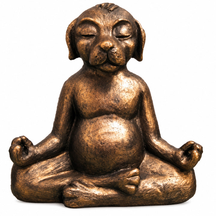 MEDITATING DOG STATUE
