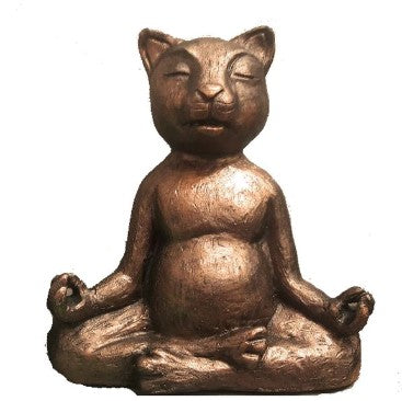 MEDITATING CAT STATUE