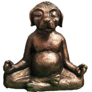 MEDITATING DOG STATUE