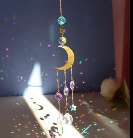 HALF MOON BOHEMIAN SUNCATCHER