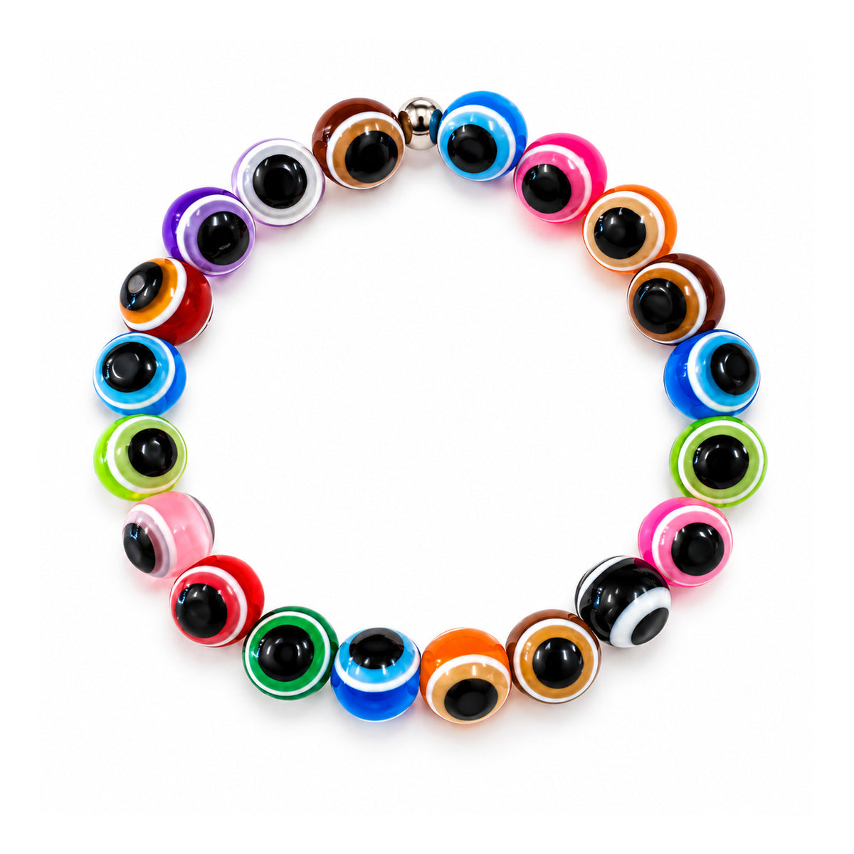 Against Evil Eye Colourful Bracelet 10 Mm - Wildlings Crystals South Africa