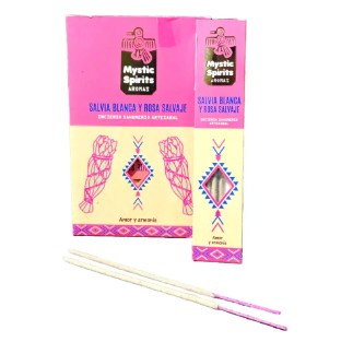 WHITE SAGE & WILD ROSE INCENSE STICKS - MYSTIC SPIRITS