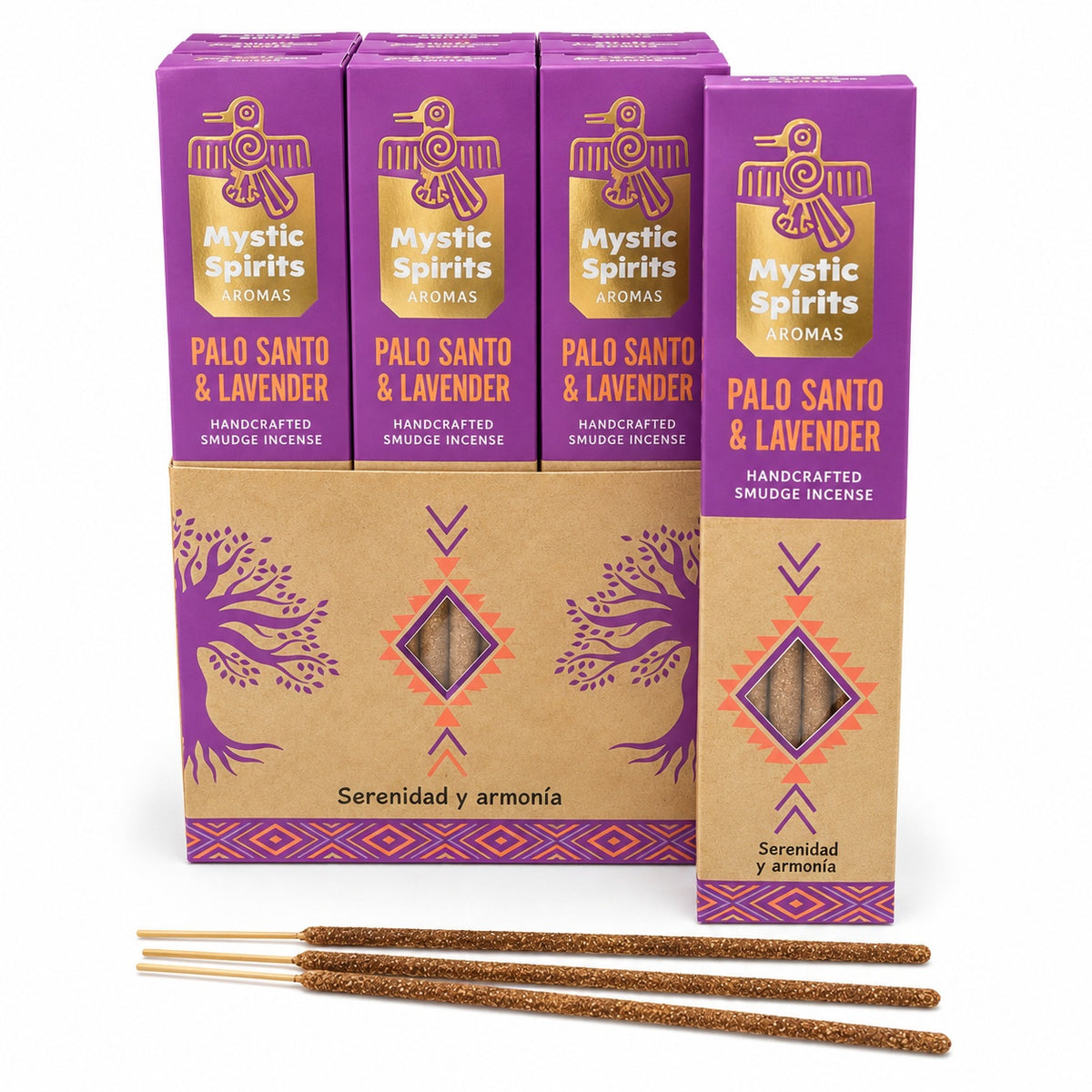 MYSTIC SPIRITS PALO SANTO & LAVENDER INCENSE STICKS - PROTECTION & POSITIVITY