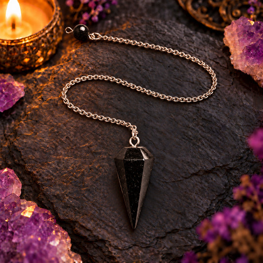 BLACK OBSIDIAN LRG PENDULUM