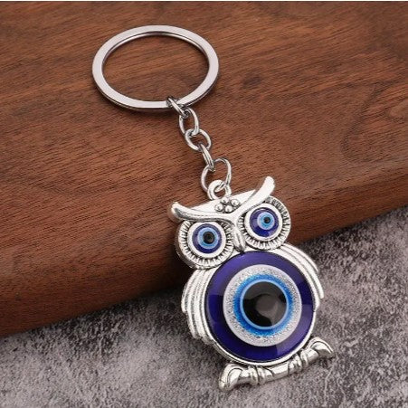 OWL EVIL EYE PROTECTION KEYCHAIN - AGAINST EVIL EYE