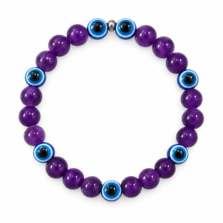 AGAINST EVIL EYE PURPLE BRACELET