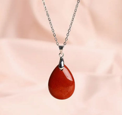 RED JASPER PENDANT NECKLACE - GROUNDING