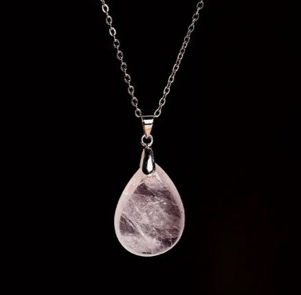 ROSE QUARTZ PENDANT NECKLACE - SELF LOVE