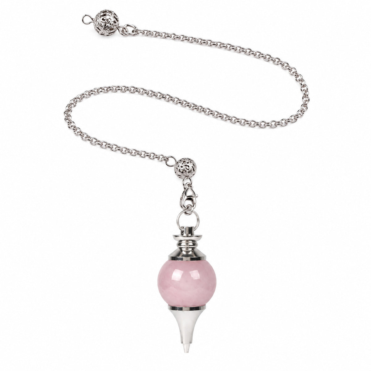 ROSE QUARTZ ROUND PENDULUM