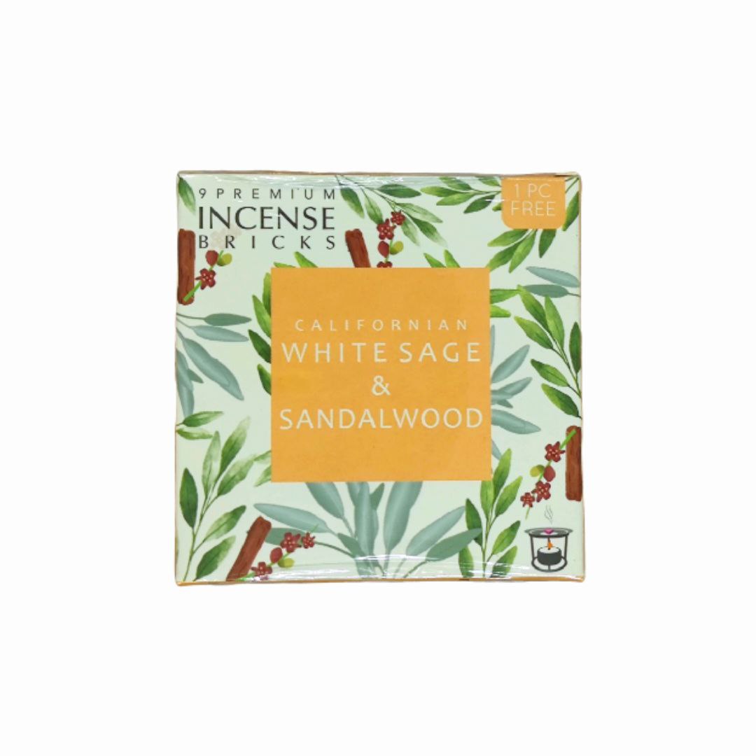 WHITE SAGE & SANDALWOOD BRICKS - CLEANSING & PROTECTION