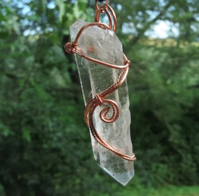 SMOKY QUARTZ COPPER WIRE WRAPPED NECKLACE - PROTECTION