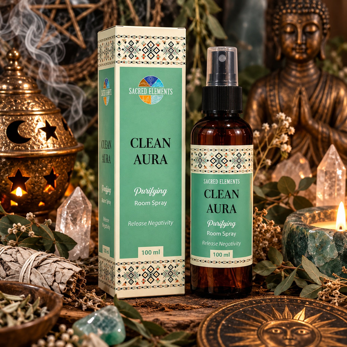 SACRED ELEMENTS CLEAN AURA RELEASE SPRAY - AURA CLEANSING