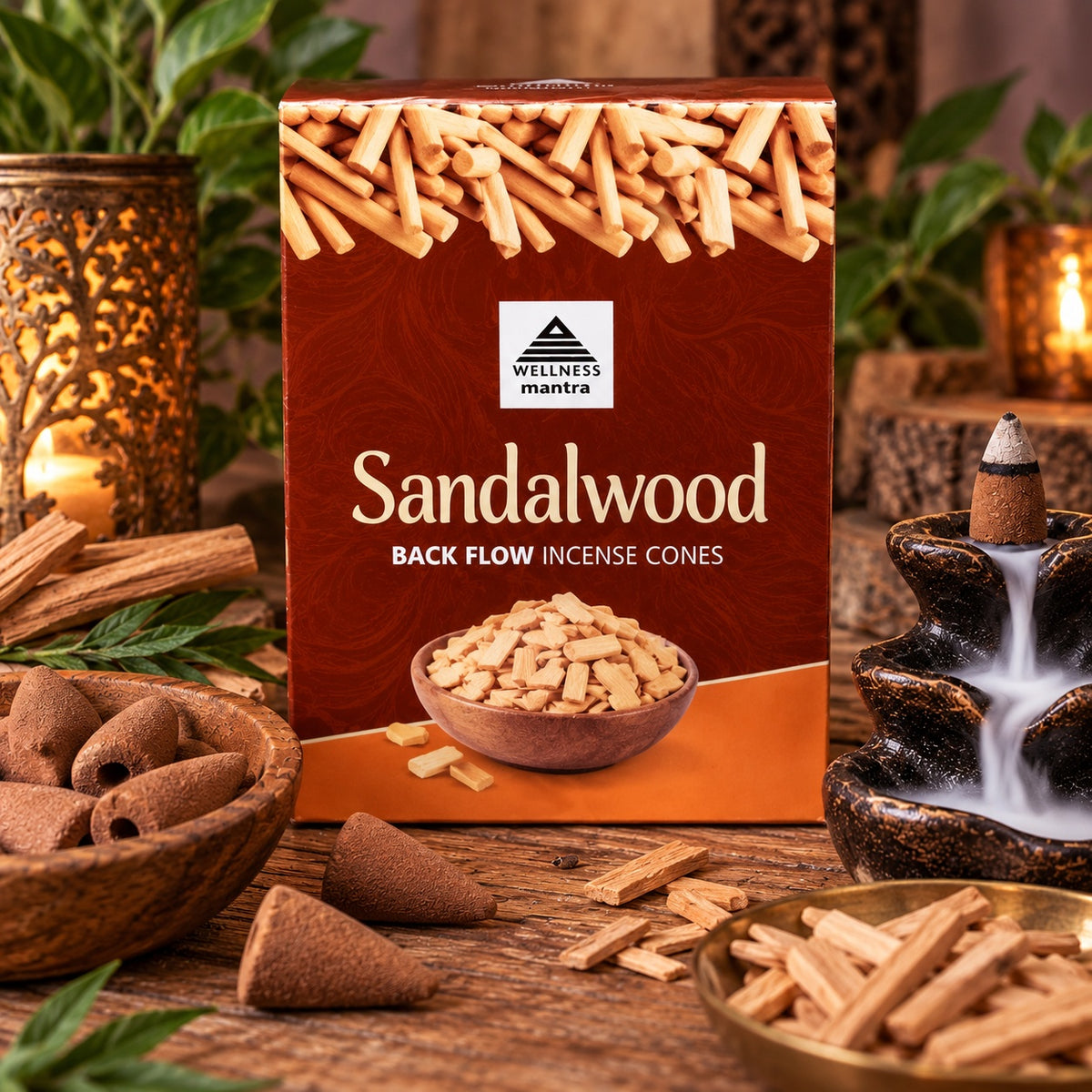BACKFLOW SANDALWOOD INCENSE CONES