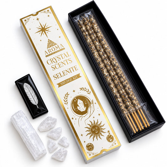 SELENITE CRYSTAL SCENTS INCENSE SMUDGE STICKS