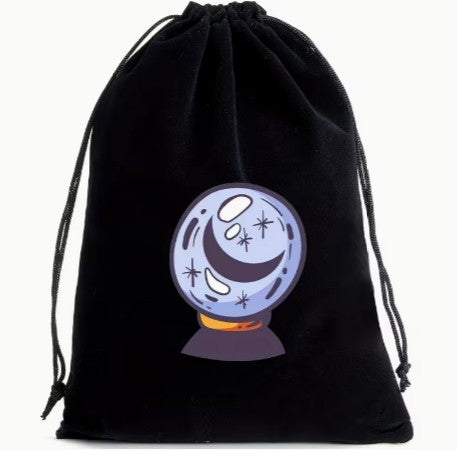 TAROT CARDS CRYSTAL BALL VELVET POUCH