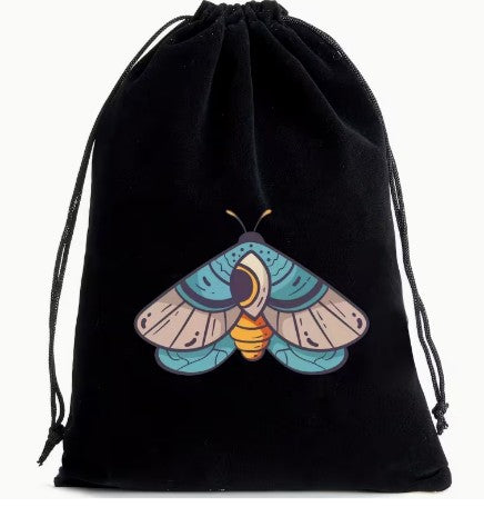 TAROT CARDS MYSTIC MOTH VELVET POUCH