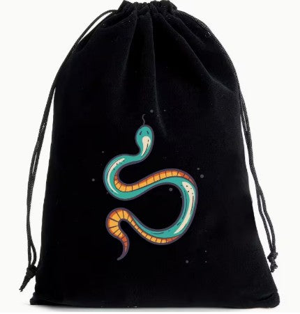 Tarot Cards Snake Velvet Pouch - Wildlings Crystals South Africa