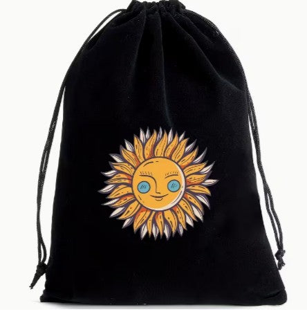Tarot Cards Sun Velvet Pouch - Wildlings Crystals South Africa