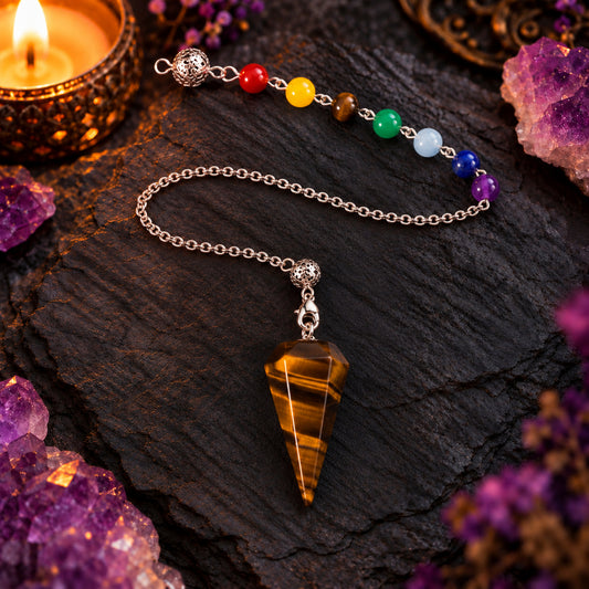 TIGER EYE CHAKRA PENDULUM