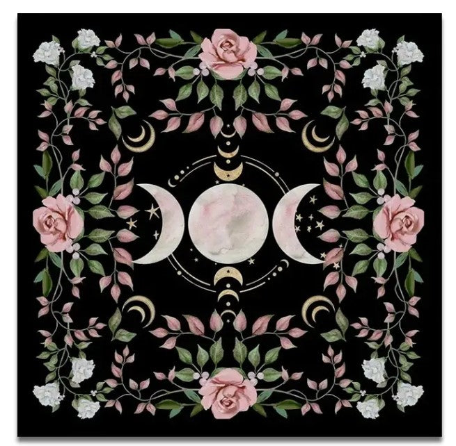 TRIPLE MOON ALTAR CLOTH (75cm x 75cm)