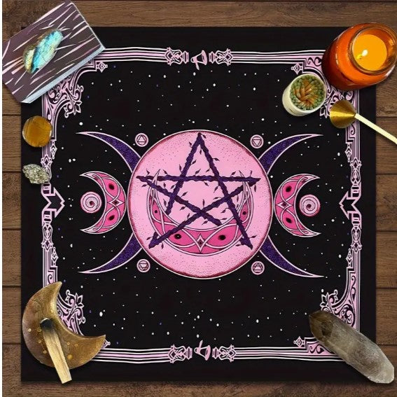 TRIPLE MOON ALTAR CLOTH (49cm x 49cm)