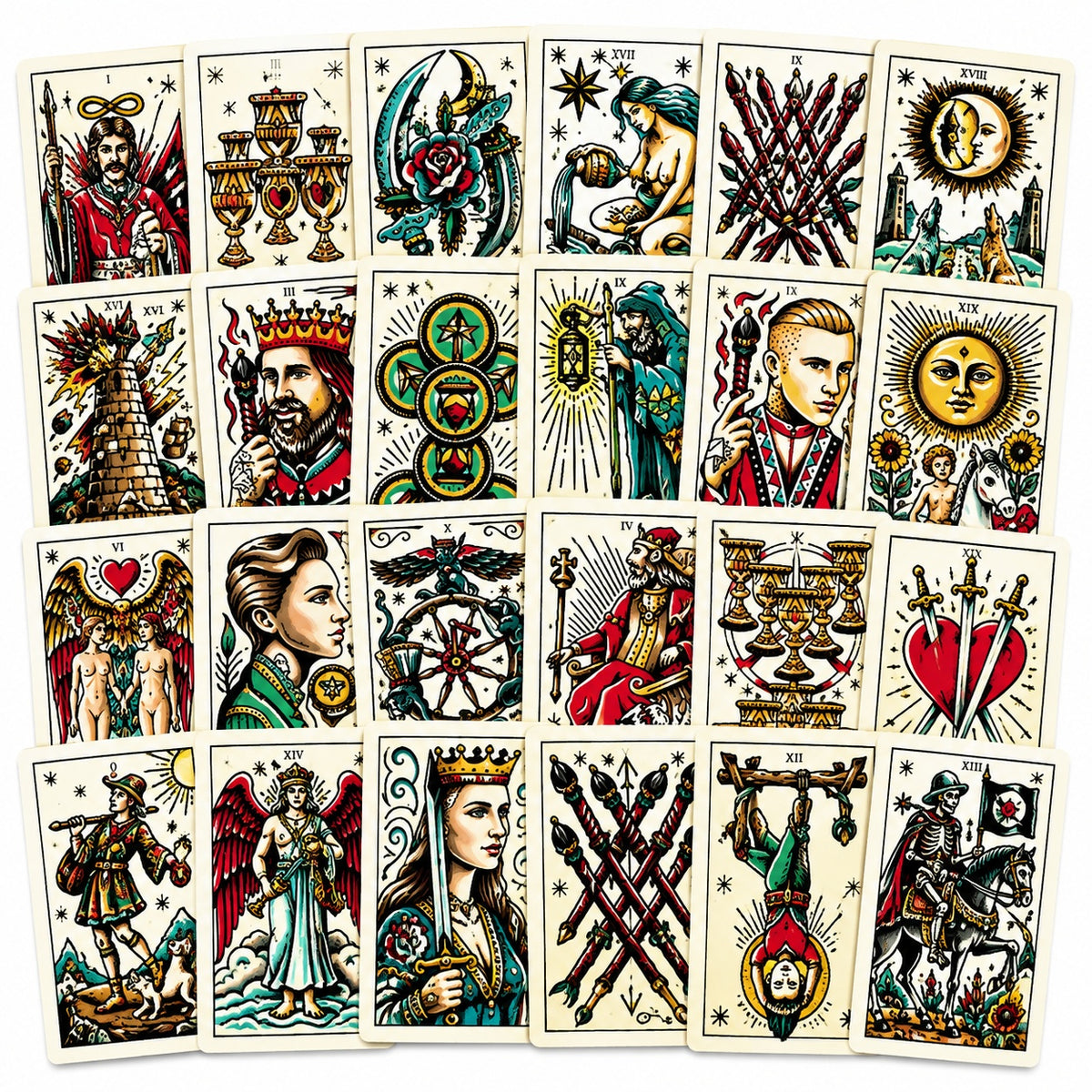 The Tattoo Tarot Card Deck - Wildlings Crystals South Africa