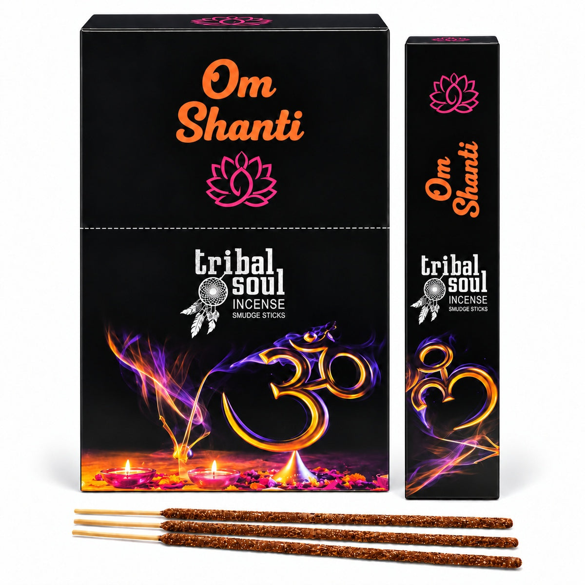 TRIBAL SOUL OM SHANTI SMUDGE STICKS