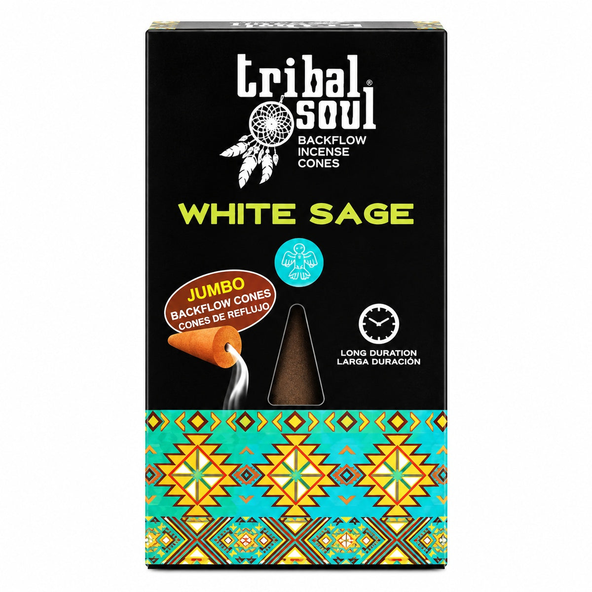TRIBAL SOUL WHITE SAGE BACKFLOW INCENSE CONES - PURIFICATION