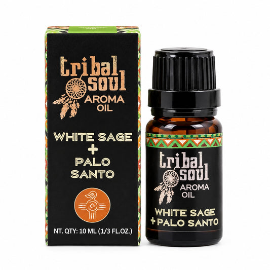 TRIBAL SOUL WHITE SAGE & PALO SANTO AROMA OIL - PURIFICATION