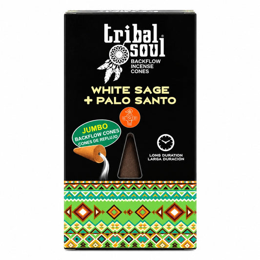 TRIBAL SOUL WHITE SAGE & PALO SANTO BACKFLOW CONES