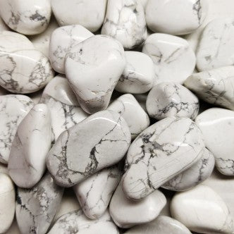 WHITE HOWLITE POCKET STONE - HIGHER REALMS