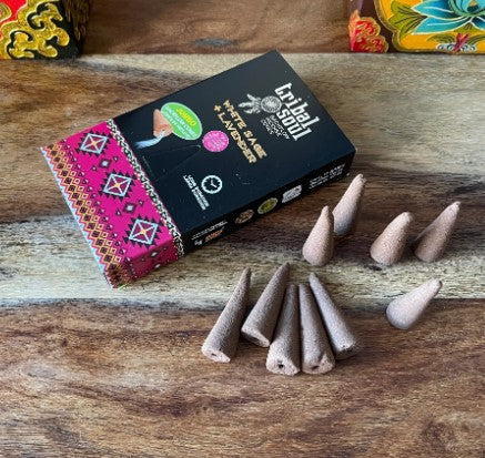 TRIBAL SOUL WHITE SAGE & LAVENDER BACKFLOW INCENSE CONES