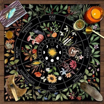 Enchanting Seasons Altar Cloth ( 75 cm X 75 cm ) - Wildlings Crystals South Africa