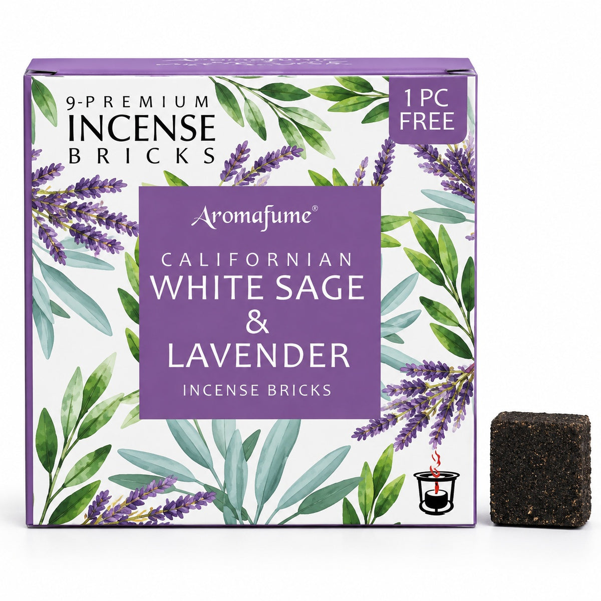 INCENSE BRICKS - WHITE SAGE & LAVENDER