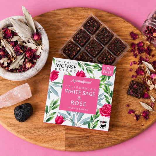 INCENSE BRICKS - WHITE SAGE & ROSE