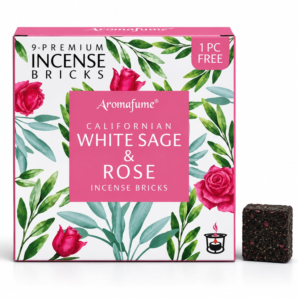 INCENSE BRICKS - WHITE SAGE & ROSE