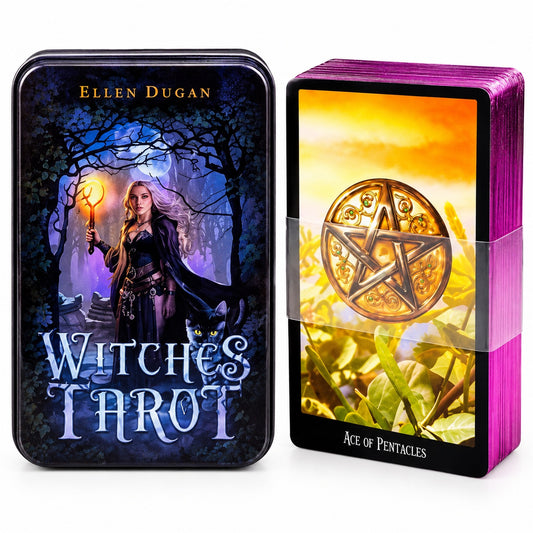 WITCHES TAROT CARDS IN A TIN  - DIVINATION