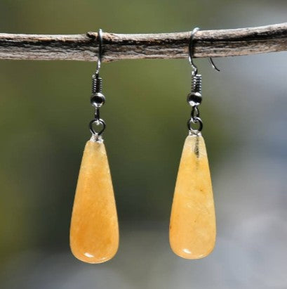 YELLOW AVENTURINE DROP EARRINGS - EMPOWERMENT