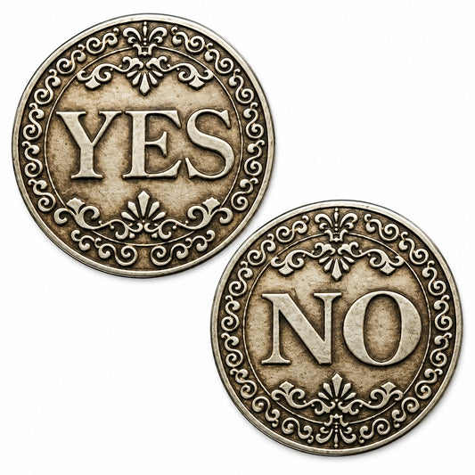 Yes / No Decision Coin - Wildlings Crystals South Africa