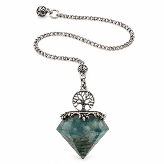 AQUAMARINE HEXAGON PENDULUM