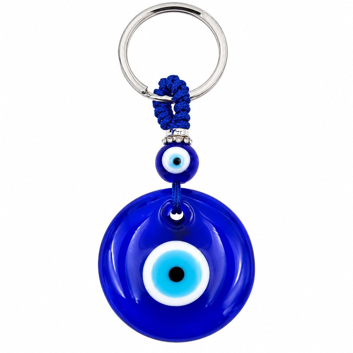 Turkish Evil Eye Medallion Keychain - Wildlings Crystals South Africa