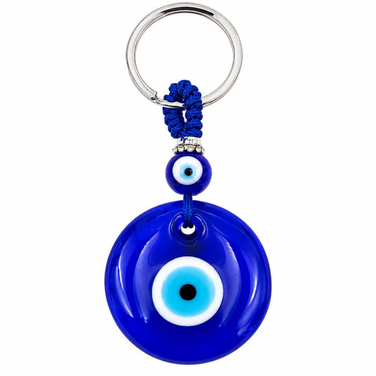 Turkish Evil Eye Medallion Keychain - Wildlings Crystals South Africa