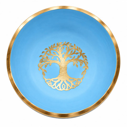 TREE OF LIFE TIBETAN BRASS SINGING BOWL SML